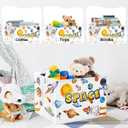 Clastyle Cosmic Space Planet Laundry Basket Star Kids Clothes Book Storage Basket Gift Toy Box for Bedroom Decor,Rocket,40x30x30 cm