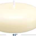 qinxiang 36 Pack Floating Candles, 3 Ivory Unscented Dripless Wax Burning Candles, for Cylinder Vases, Weddings, Party and Holiday