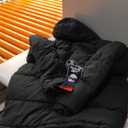 Reebok Mens Puffer Jacket - Lightweight Quilted Glacier Shield Plus Size Puffer Jackets for Men - Insulated Mens Winter Coats (Medium, Solid Black)