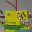 Baby Books Toys 0-12 Months with Teether, Tummy Time Crinkle Sensory Toys, High Contrast Touch & Feel Soft Book, Early Learning Infant Toys, Shower Gift for Boys Girls (Jungle Animal)