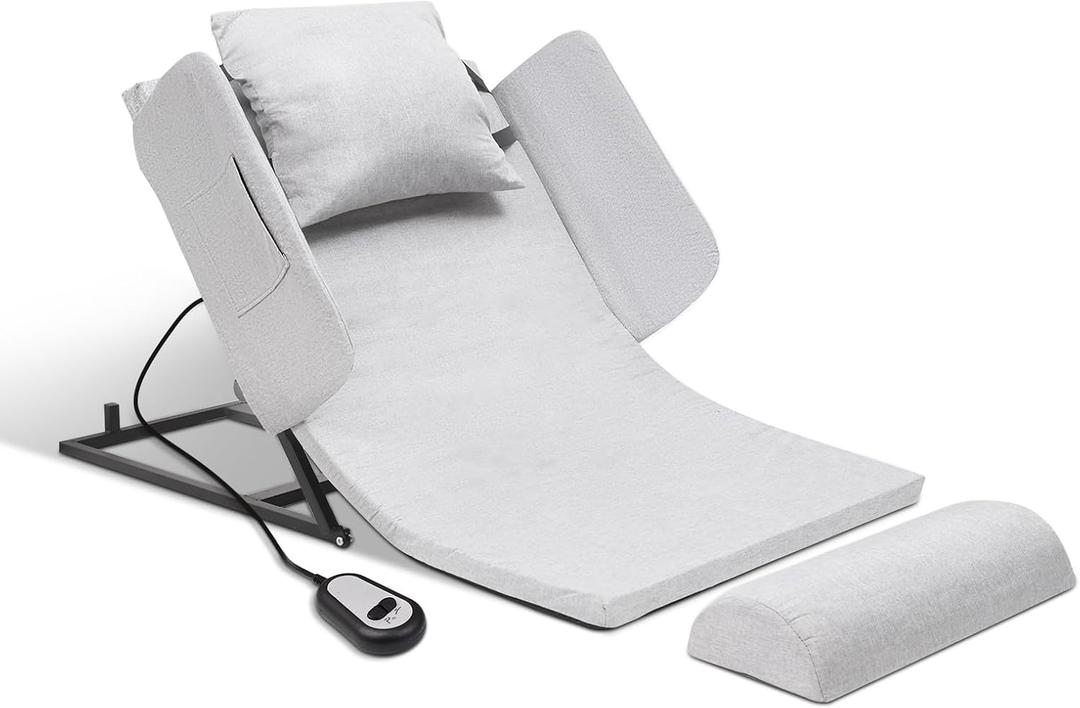 Electric Lifting Bed Backrest with Remote Control, 280 Adjustable for Elderly to Sit Up Easily, Comfortable Support for Eating and Resting, 300lb Capacity