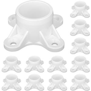 12 Packs PVC Flange for 1" PVC Pipe, Table Screw Caps Fittings for DIY Rod Holder Projects, Making Storage Shelves, Support Feet