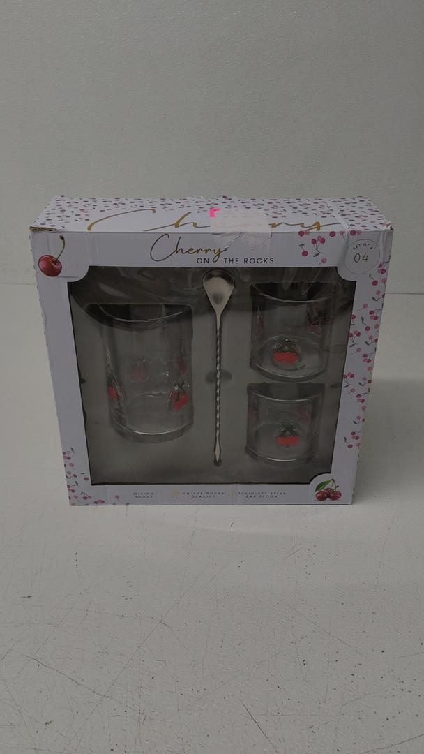 MIXING GLASS COCKTAIL 4 PACK SET CHERRY