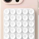 2 x Suction Phone Mount for Case, 2 in 1 Silicone Octo Cup Buddy Sticky Grip Holder for iPhone, Hands-Free Selfie/Video for TikTok Influencers, Women Gift Black