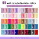 JODSONE 55 Colors Gel Nail Polish Kit with Base Top Matte Coat Soak Off Manicure Salon DIY at Home