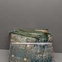 LEAONME 3 Pieces California King Size Quilt Set Olive Green Oversized 120x120 Inch Bedspread Coverlet Lightweight Microfiber Paisley Bed Cover for All Seasons (1 Quilt, 2 Pillow Shams)