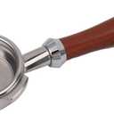 Bottomless Portafilter Compatible with Gevi, Yabano, Beach, Farberware, Oster Nova Prima Latte Espresso Machines with Stainless Steel Filter Basket Wooden Handle