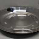 WUWEOT 10 Pack Stainless Steel Dinner Plates, 10" Round Kitchen Metal Dish Plates, Rust-Proof Camping Serving Plates for BBQ, Snack, Salad, Appetizer, Fruit, Cookies