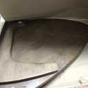 Solid Wooden Modern Triangle Coffee Table: Unique Funky Coffee Tables for Living Room, Oval Mid-Century Irregular Abstract Tea Tables for Patio Office Balcony Bedroom (Walnut, 35" L x 24" W x 16" H)