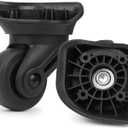 Suitcase Wheels Plastic for DIY Repair, 360 Swivel Wheel Replacement Luggage Travel Casters, Black Spinner Suitcase Caster for Luggage, V72A