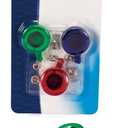 Officemate ID Card Reels, Pack of 3, Assorted Colors (37002)