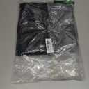 MakeMeChic Women's High Waist Pockets Straight Leg Jeans Leather Look Pants (Medium, Black)