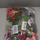 19 Inch Artificial Fake Flowers for Outdoor,4 Pcs Faux Silk Petunias Spring Flowers for Outside for Indoor Porch Planter Front Door Garden Patio Window Box Home Decor(Multiple Color)