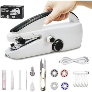Handheld Sewing Machine for Beginners, Mini Handheld Sewing Machine, Maquina de Coser Portátil, Two Speed Modes, Portable for Thin Fabrics, Summer Travel Home DIY for Quick Clothes Repair