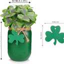 St Patricks Day Decorations, Farmhouse Spring Table Centerpieces Irish Decor for Home, Shamrock Mason Jars, Irish Decorations For Home, Saint Patricks Day Decorations Tiered Tray Party Decor