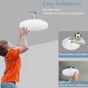 NCBCNB E27 UFO Garage Light Bulbs 260W Equivalent Efficient 40W 7Inch 3000LM, LED Light Bulbs, 6500K Daylight White Light E27/26 Standard Base, 50000 Hours Lifespan for Hallway Bedroom Home Garage