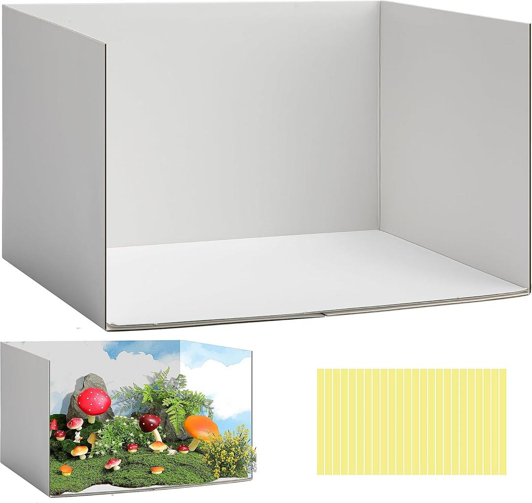 codree Lengthen Cardboard Diorama Kit, Diorama Box for Display, Diorama Project Supplies Display Case with Double Sided Tapes for DIY Crafts Toys, 13 x 8.7 x 8.3 Inch