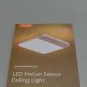 FULEN Motion Sensor Ceiling Light Fixture, Cordless Closet Light Battery Operated, Rechargeable Magnetic Mount LED Shower Light for Bathroom,Stairs,Garage,Hallway, Color Change, 2 Pack (White)