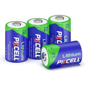 PKCELL CR2 Lithium Batteries 3V 850 mAh for Sensor, Pack of 4
