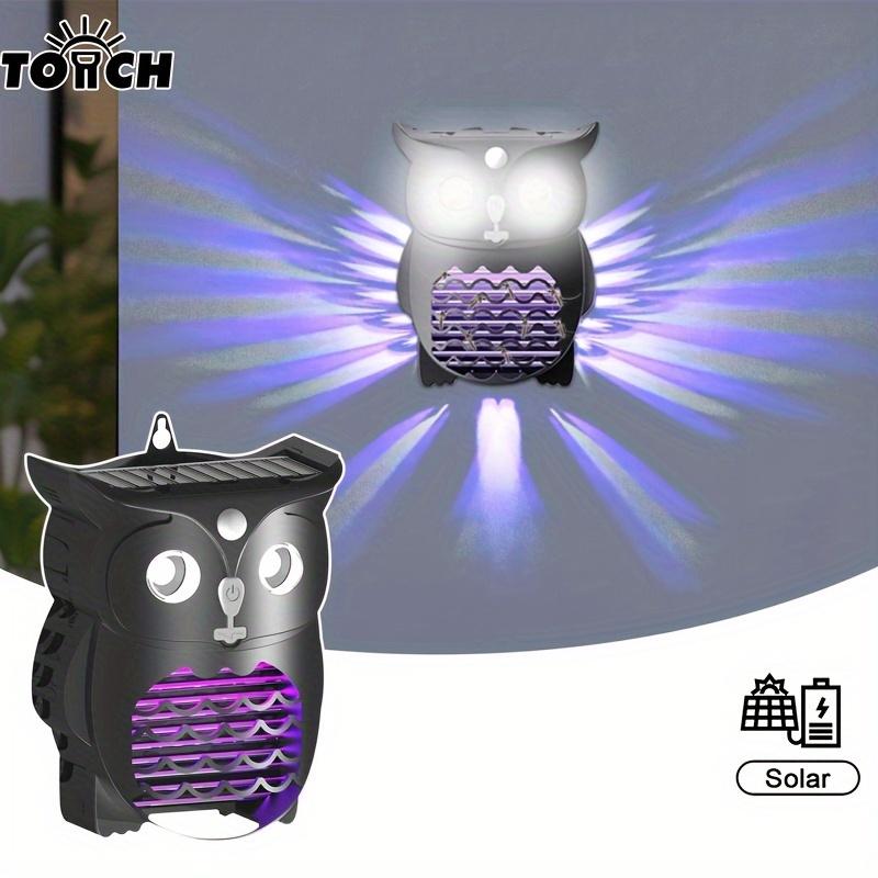 Solar Bug Zapper Outdoor, Garden Mosquito Zapper Waterproof & Cordless & Rechargeable & Auto On/Off and Manual Mode，Flying Insect Zapper Mosquito Killer Lamp Catcher for Patio Camping