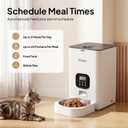 VOLUAS Automatic Cat Feeders - Timed Pet Feeder for Cats and Dogs with Dry Food Dispenser, Desiccant Bag, Programmable Portion Control, 4 Daily Meals, 10s Voice Recorder