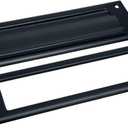 QCAA Solid Brass Mail Slot, with Solid Brass Interior Frame, 13" x 3.625", Matte Black, 1 Pack, Made in Taiwan