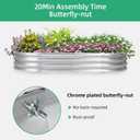 Gartist 2 pcs 4×2×1 ft Raised Garden Bed for Outdoor, Easy Assembly Galvanized Planter Box for Vegetables, Flowers & Herbs