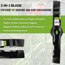 2-Pack High-Lift Mulching Mower Blades with Bolts and Washers Replacement for John Deere AM130172 AM126023 AM128013 Fits 42" Deck LT155 LT160 LT166 LX255