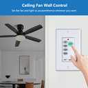 UC9050T Fan Remote, Enhanced Universal Ceiling Fan & Light Wall Control: 3-Speed Fan Regulator with Full-Range Dimmer. CHQ9051T & UC-9050T