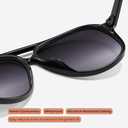 livho Trendy Polarized Aviator Sunglasses Women Men, Retro Sun Glasses for Women Men 2025, Oversized UV Protection Shades (Black)