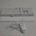 RedThunder K10 Wired Gaming Keyboard and Mouse and Wrist Rest Combo, RGB Backlit, Mechanical Feel Anti-ghosting Keyboard + 7D 7200 DPI Mice+Soft Leather Wrist Rest 3 in 1 PC Gamer Accessories(White)