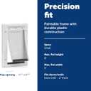 PetSafe Plastic Pet Door - Easy Install for Wood, PVC Metal & Paneled Doors - Rust-Free Plastic Frame - Flap Dimensions 5 1/4" W x 8 1/8" H - for Small Pets Weighing Up to 15 Lb