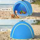 Baby Pop Up Tent with Integrated Solar Cooling Fan | Anti-UV Baby Tent for Beach with UPF 50 UV Protection | Baby Beach Pool | Portable Travel Sun Shade for Baby | Pop Up Pool