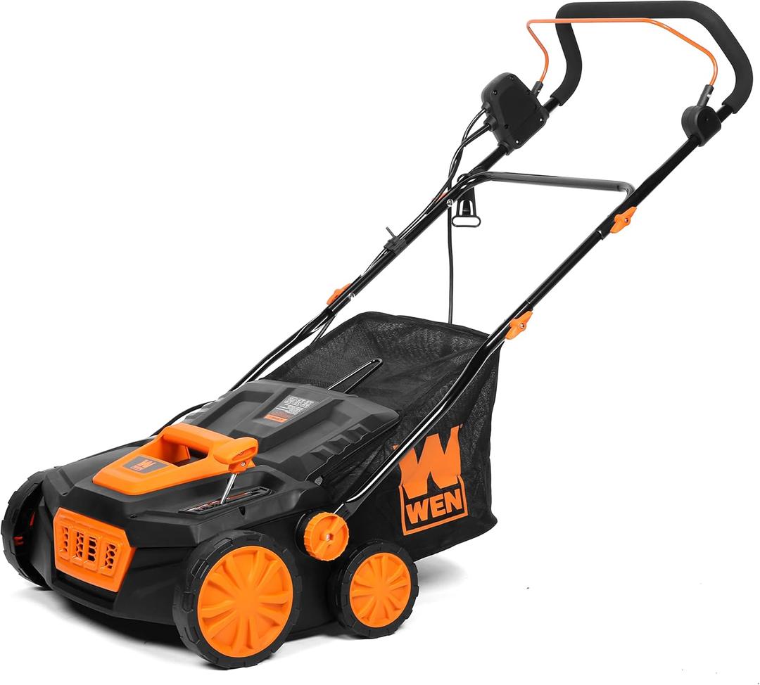WEN 15-Inch 13-Amp 2-in-1 Electric Dethatcher and Scarifier with 12-Gallon Collection Bag (DT1315) WEN 15-Inch 13-Amp 2-in-1 Electric Dethatcher and Scarifier with 12-Gallon Collection Bag (DT1315)