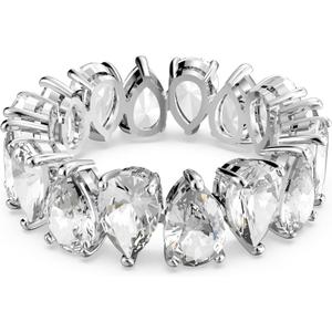Swarovski Matrix Vittore Ring, Pear-Shaped Crystal Stones, Rhodium Finish