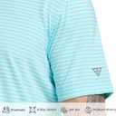 M MAELREG Golf Polo Shirts for Men Stripe Performance Moisture Wicking Dry Fit Collared Mens Polo Shirts Short Sleeve (XL)