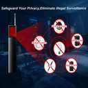 Hidden Camera and RF Bug Detector – Wireless Signal Scanner, Infrared Pin-Hole Camera Finder, Anti-Spy GPS Tracker, Portable Travel Office Security Device, 5 Sensitivity Levels, 25H Battery