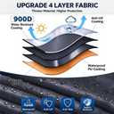 Pontoon Boat Cover 24'2''-26'2'', Heavy Duty 900D Marine Grade Waterproof