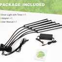 FOXGARDEN Grow Lights for Indoor Plants Full Spectrum, Plant Lights for Indoor Growing with Timer 4/8/12 H, Five-Head 260 LED Clip Grow Lamp with Gooseneck, 4 Brightness Levels for Plant Growing