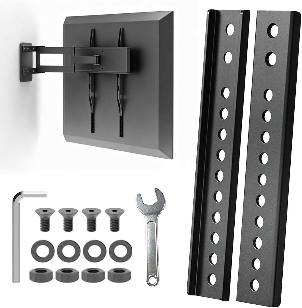 Vertical VESA Extender Plate Bracket Kit, Heavy Duty Steel TV Mount Extension for Lowering Screen Height, Fits Ceiling & Wall Mounts, 100 LBS Capacity, 2 PCS