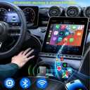 AuroraLink Wireless Carplay Adapter for Apple iPhone & Android Auto 2-in-1 Fast & Stable Carplay Wireless Adapter Convert Wired to Wireless Car Play Dongle for iOS 10+/Android 11+ (Grey)