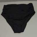 Tempt Me Women High Waisted Bikini Bottom Full Coverage Swimsuit Bottom (Large, Black)