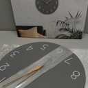 Mosewa Wall Clock 14 Inch Gray Battery Operated Silent Non Ticking Simple Modern Wood Clock Decorative for Bedroom Living Room Kitchen Home Office