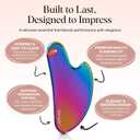 Kitsch Stainless Steel Gua Sha Facial Tools - Lymphatic Drainage Massager for Face & Chin, Jawline Shaper, Double Chin Reducer, Guasha Tool for Face Massager, Skin Care Tools - Irridescent