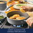 Rachael Ray - 16802 Rachael Ray Cucina Nonstick Cookware Pots and Pans Set, 12 Piece, Sea Salt Gray, 12 Piece Porcelain Enamel