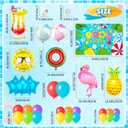 Pool Party Decoration, 99pcs Pool Party Birthday Decorations Set Includes Pool Party Backdrop Tropical Balloons etc Hawaiian Party Birthday Decorations