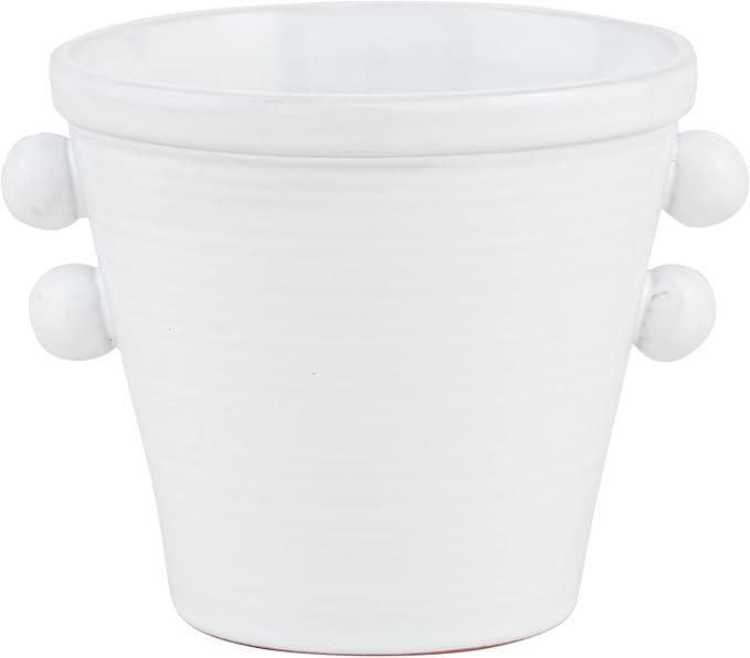 Mud Pie Dotted Rim Beaded Planter; 5" x 5 1/2" dia