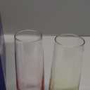 ColoVie Stemless Champagne Glasses Set of 6- Colored Champagne Flutes- Wedding Toasting Glass- Bridesmaid Gift- Mimosa Glass- Crystal Bar Glassware- Birthday Cocktail Party, 9.6oz