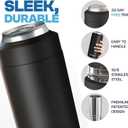 Frost Buddy Universal Can Cooler - Fits All - For Regular 12 & 16 oz or Slim-Size Bottles - Insulated Double-Walled Stainless Steel (Royal)