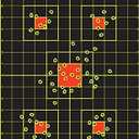 12"x18" Sight in Splatterburst Target - Instantly See Your Shots Burst Bright Florescent Yellow Upon Impact!